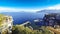 Picturesque view of Sorrento coastline, Gulf of Naples and Vesuvius