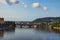 A picturesque view to the Manes Bridge, Charles Bridge and the Vltava River from the Svatopluk Cech Bridge Cech Bridge