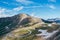 Picturesque view of the very visited Austrian road Grossglockner Hochalpenstrasse and the highest point of this road EdelweiÃŸ