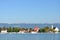 Picturesque view on Wasserburg on Lake Bodensee, Germany