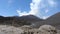 Picturesque volcanic of Mount Etna, Etna national park, Sicily, Italy. Smoke and clouds, timelapse in 4k