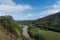 Picturesque Wailua River vista after a major rainstorm on Kauai, Hawaii