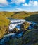 Picturesque waterfall Fosstorfufoss autumn view, southwest Iceland