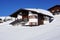 Picturesque winter landscape with cottage. Lech