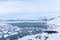 Picturesque winter landscape view of Jokulsarlon lagoon, Iceland