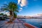 The pictursque port of Sitia, Crete, Greece at sunset.