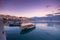 The pictursque port of Sitia, Crete, Greece at sunset.