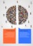 Pie chart composed of people divided in half. Statistics and demographics infographics.