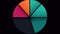 A pie chart icon representing the graphical representation of data percentages created with Generative AI