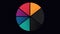 A pie chart icon representing the graphical representation of data percentages created with Generative AI