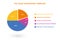 Pie chart infographic template. Business infographic template. Infografic process template. Vector