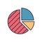 Pie Chart related vector icon