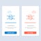 Pie, Chart, Report, Percentage  Blue and Red Download and Buy Now web Widget Card Template
