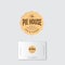 Pie house logo. Bakery emblems. Badge like a pie with letters. Identity and business card.