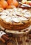 Pie with pumpkin, raisin and apples