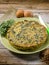 Pie with spelt and spinach