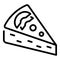 Piece apple pie icon, outline style