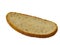 Piece of bread isolated on a white background