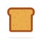 Piece of bread for the sandwich vector flat isolated