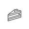 Piece of cake line icon