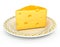 Piece of cheese isolated food