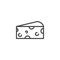 Piece of cheese outline icon