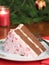 Piece of Cherry Christmas Cake