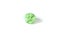 Piece of chewed green bubble gum isolated over white