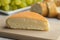 Piece of creamy French Chaumes cheese