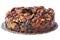 Piece of Delicious Fruit and Nut Cake