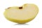 Piece of fresh juicy yellow apple isolated