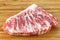 A piece of fresh and raw Beef hump