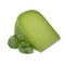 Piece of green wasabi cheese