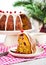 Piece of holiday bundt cake