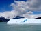 Piece of ice detached from the glacier in Patagonia