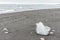 Piece of iceberg at diamond beach in Iceland