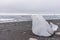 Piece of iceberg at diamond beach in Iceland