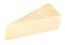 Piece of Pecorino Romano sheep cheese isolated