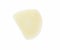 Piece of peeled garlic on white