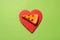 Piece of pizza Icon  and heart icon