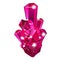 Piece of raw crystal ruby. Vector