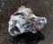 piece of Sphalerite (zink blende) rock on black
