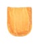 Piece of tasty mimolette cheese isolated