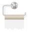 Piece toilet paper on holder vector illustration