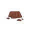 Piece of unformed chocolate hand drawn engraving vector illustration isolated.