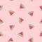 Piece watermelon seamless pattern vector