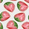 Piece of watermelon watercolor seamless pattern