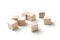 piece of wooden brick of construction game on white