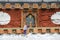 Pieces of cloth were hung on an effigy of Buddha in a buddhist temple situated in the countryside near Thimphu (Bhutan)