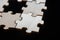 Pieces of jigsaw puzzle  as business strategy concept